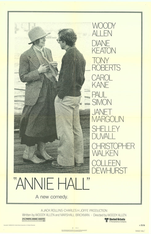 annie hall 1977 one sheet poster folded