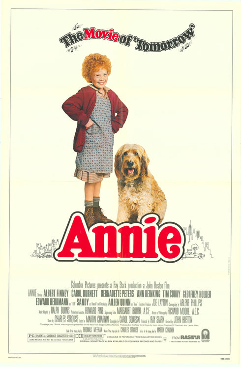 annie 1982 one sheet poster folded