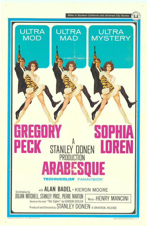 arabesque 1966 one sheet poster folded