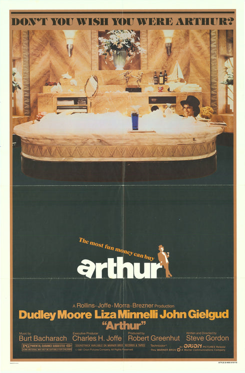arthur 1981 one sheet poster folded