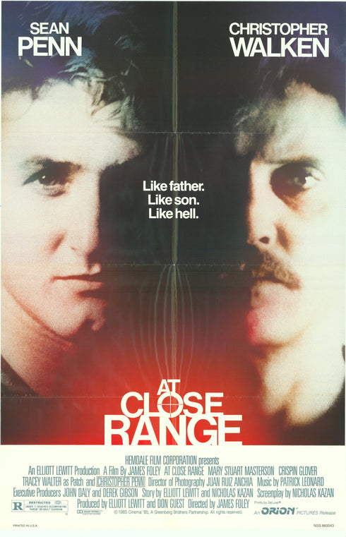 at close range 1986 one sheet poster folded