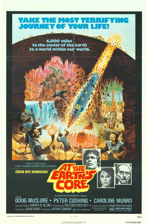at the earth's core 1976 one sheet poster folded
