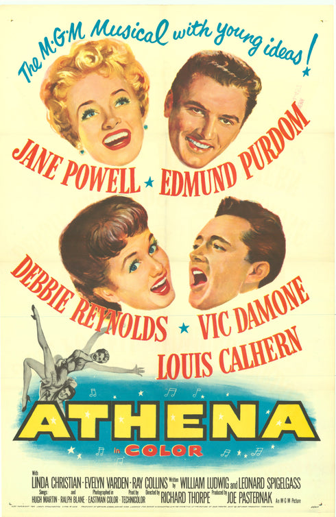 athena 1954 one sheet poster folded