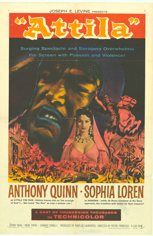 attila 1958 one sheet poster folded