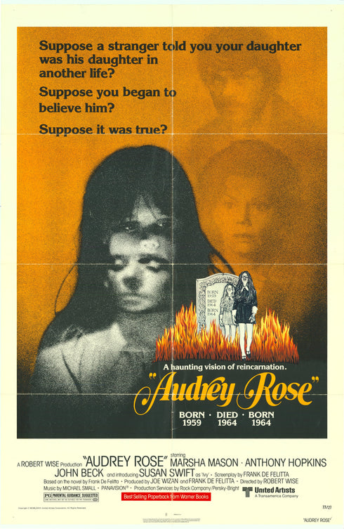 audrey rose 1977 one sheet poster folded