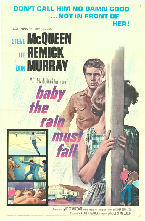 baby the rain must fall 1965 one sheet poster folded