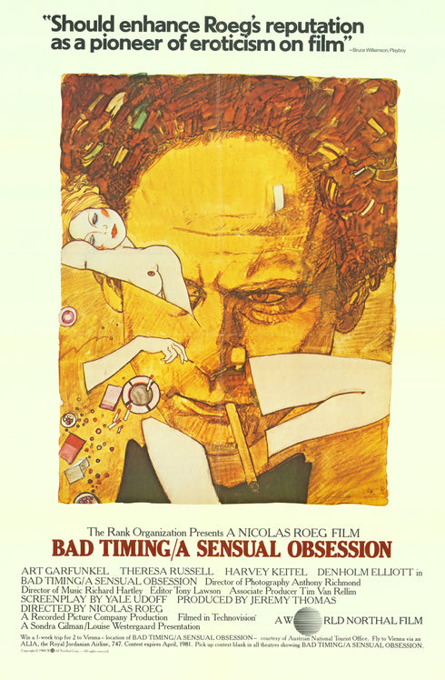 bad timing/a sensual obsession 1981 one sheet poster folded