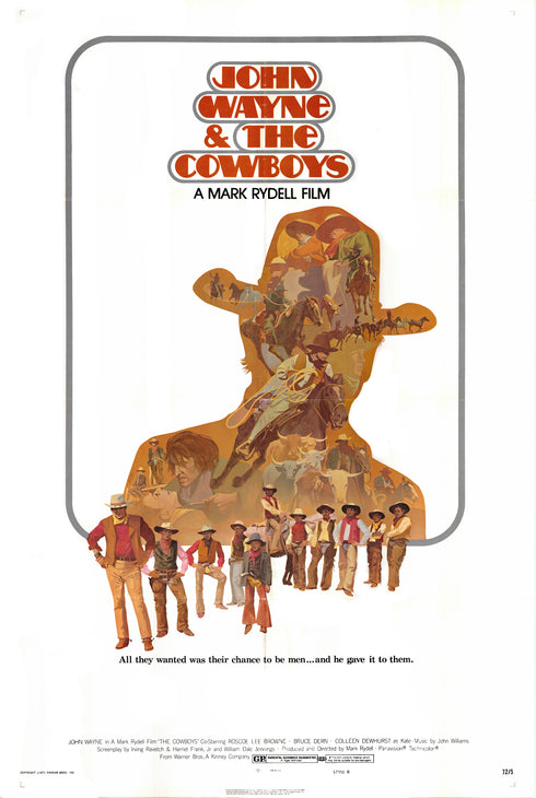 the cowboys 1971 style b one sheet poster folded