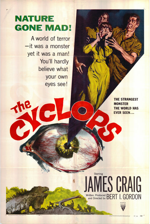 the cyclops 1957 one sheet poster folded