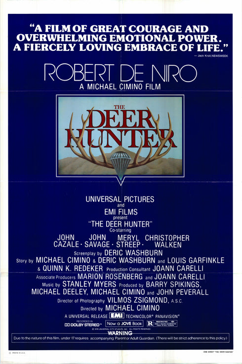 the deer hunter 1978 one sheet poster folded