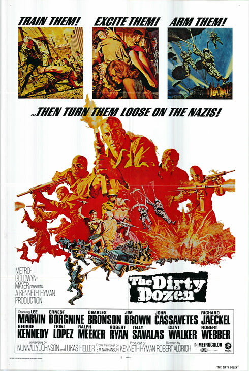 the dirty dozen 1973R one sheet poster folded