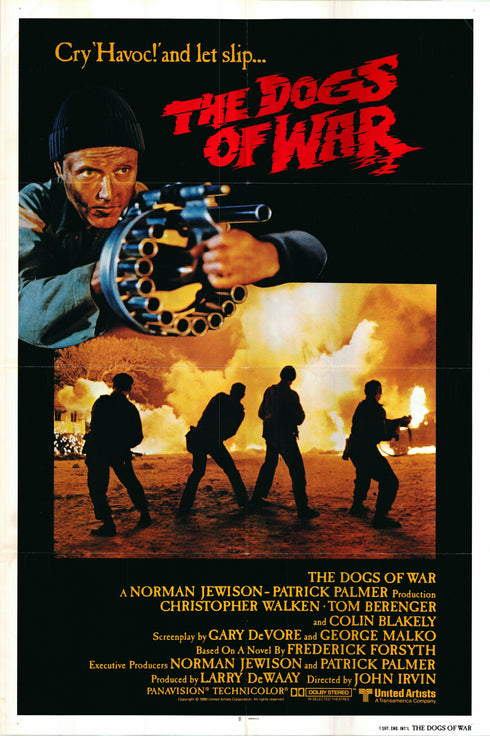 the dogs of war 1981 international one sheet poster folded
