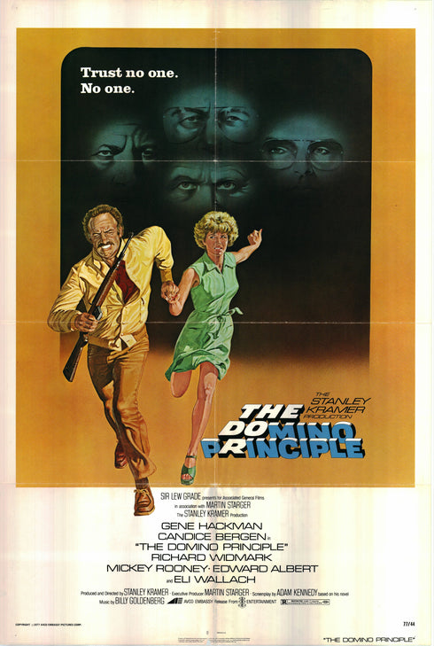 the domino principle 1977 one sheet poster folded