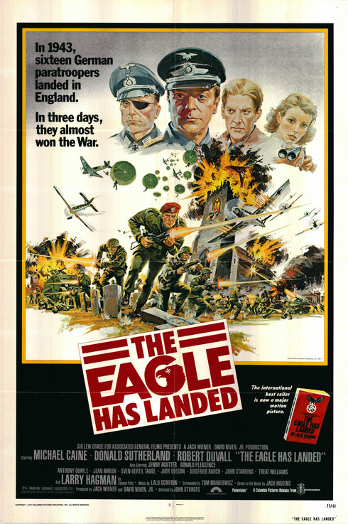 the eagle has landed 1977 one sheet poster folded