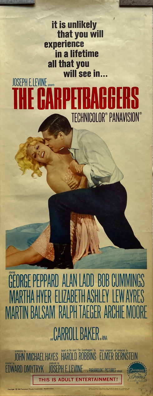 the carpetbaggers 1964 insert card