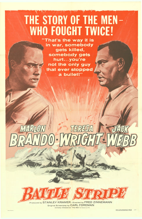 battle stripe 1957R one sheet poster folded