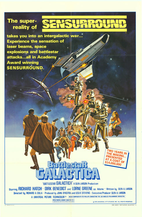 battlestar galactica 1978 one sheet poster folded