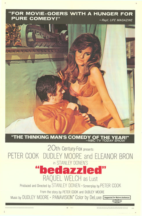 bedazzled 1968 one sheet poster folded