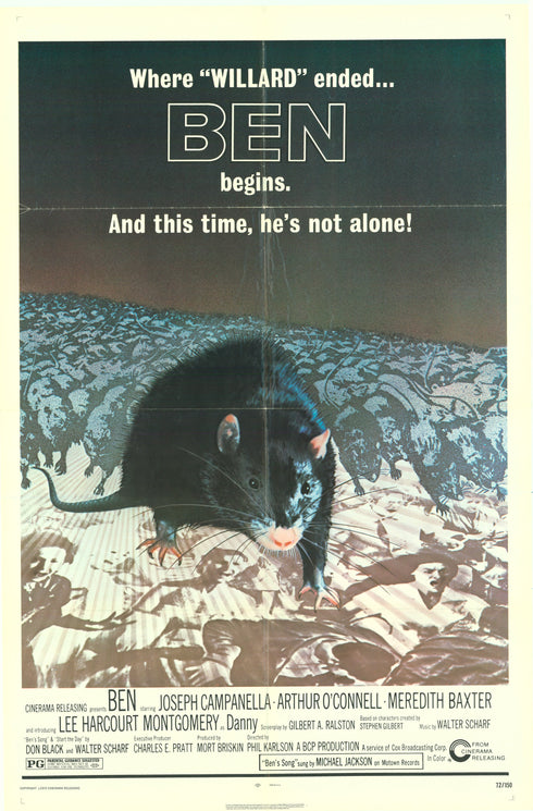 ben 1972 one sheet poster folded