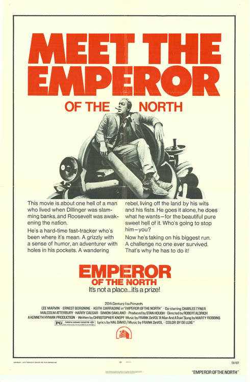 emperor of the north 1973 one sheet poster folded