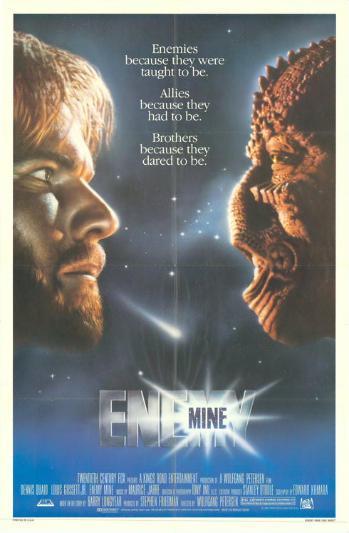 enemy mine 1985 one sheet poster folded