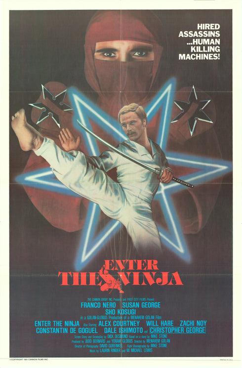 enter the ninja 1981 one sheet poster folded