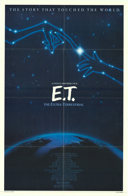 e.t. the extra terrestrial 1985R one sheet poster folded