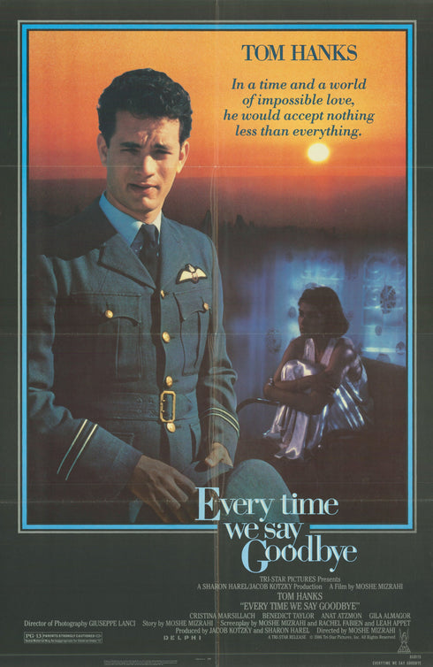 every time we say goodbye 1986 one sheet poster folded