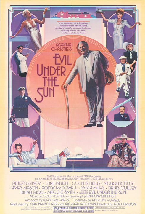 evil under the sun 1982 one sheet poster folded
