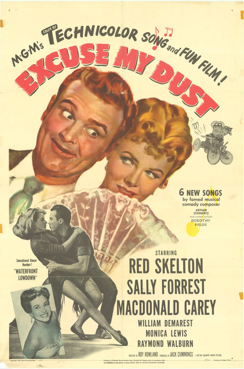 excuse my dust 1951 one sheet poster folded