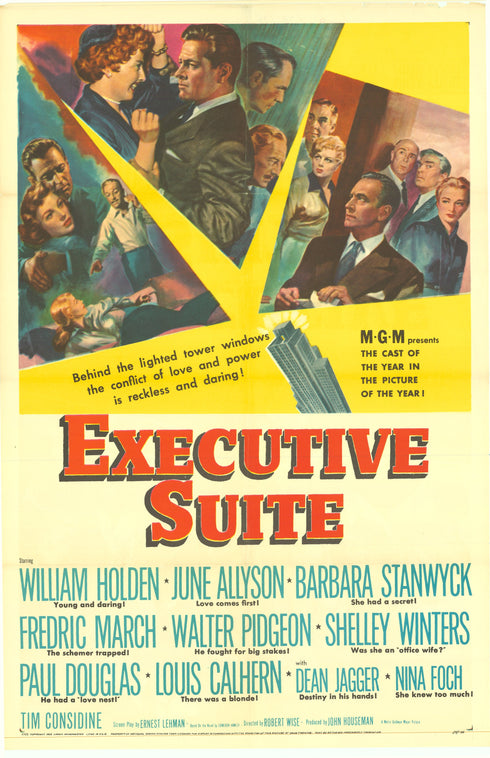 executive suite 1954 one sheet poster folded