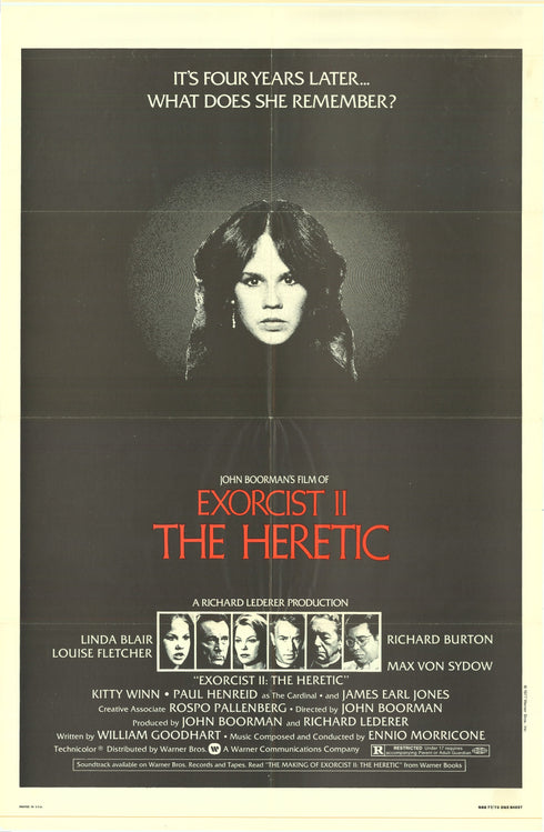 exorcist ii 1977 one sheet poster folded