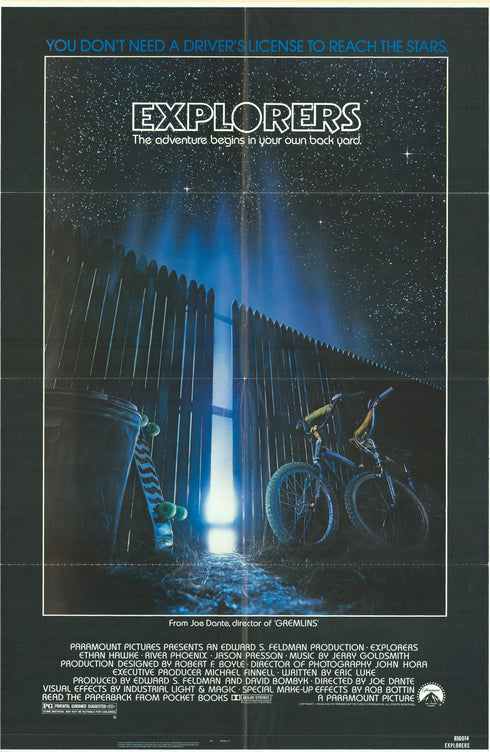 explorers 1985 one sheet poster folded