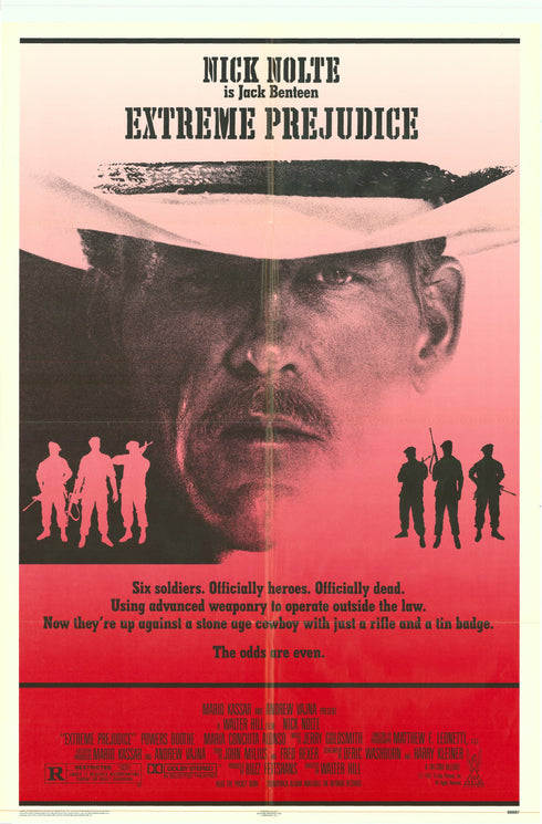 extreme prejudice 1986 one sheet poster folded