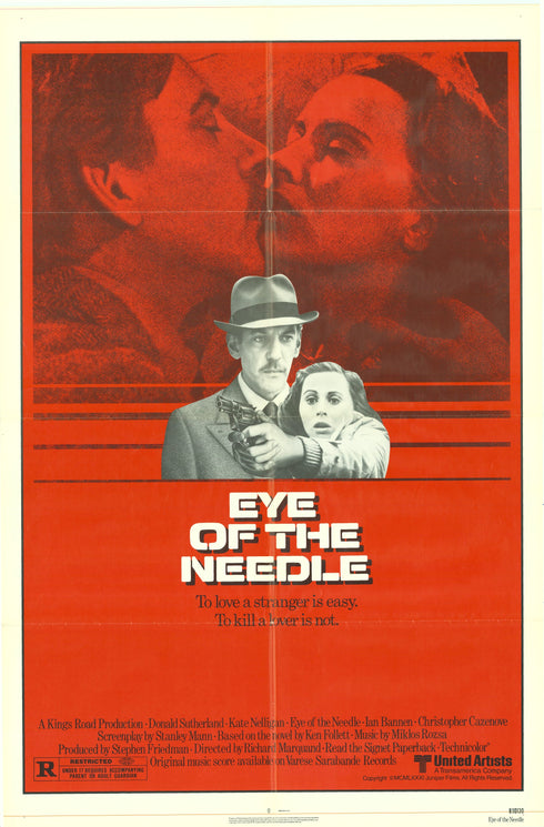 eye of the needle 1981 one sheet poster folded