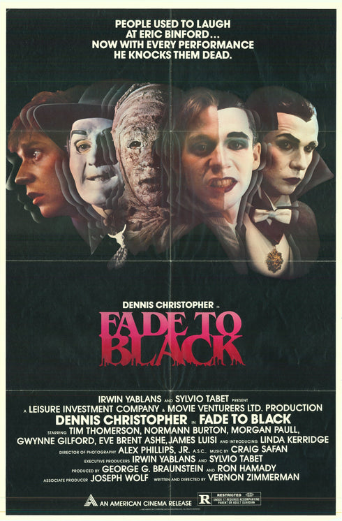 fade to black 1980 one sheet poster folded