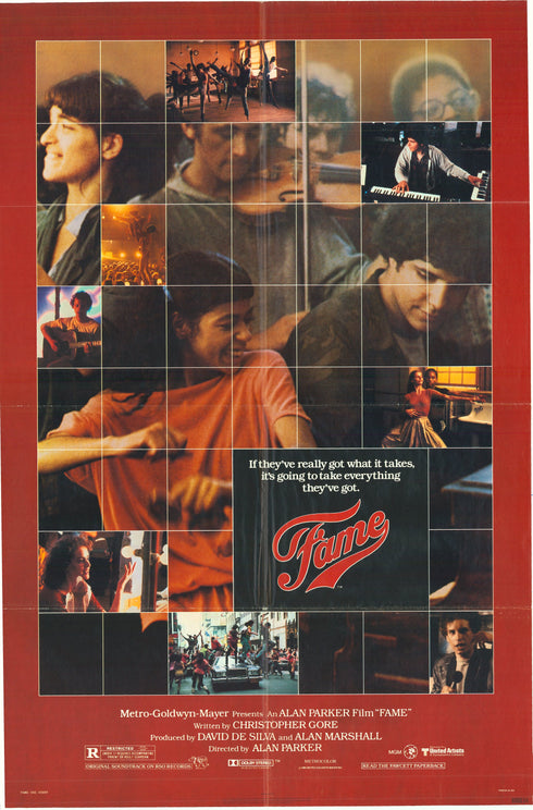 fame 1980 one sheet poster folded