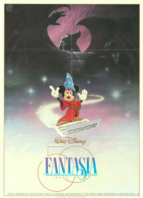 fantasia 1982R german one sheet poster folded