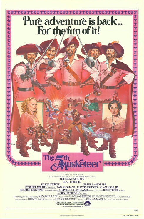 the 5th musketeer 1979 one sheet poster folded
