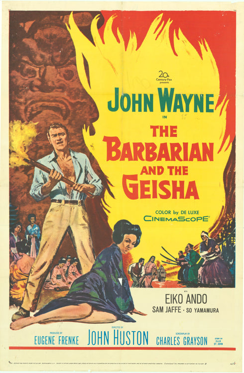 barbarian and the geisha 1958 one sheet poster folded