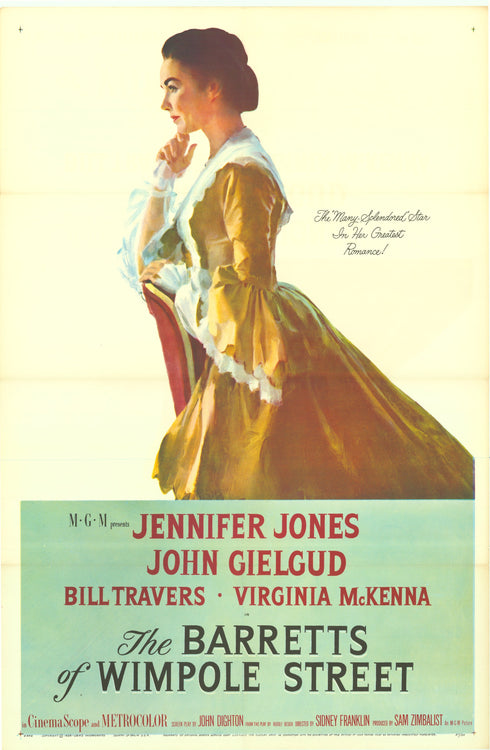 barretts of wimpole street 1957 one sheet poster folded