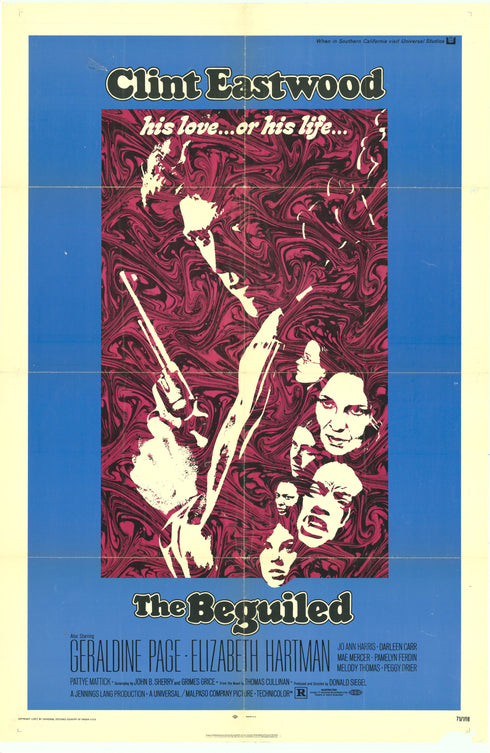 beguiled 1971 one sheet poster folded