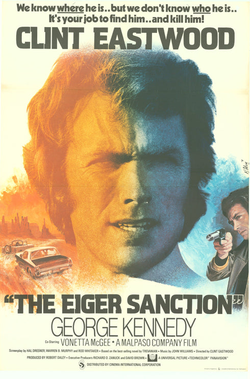 eiger sanction 1975 uk one sheet poster folded