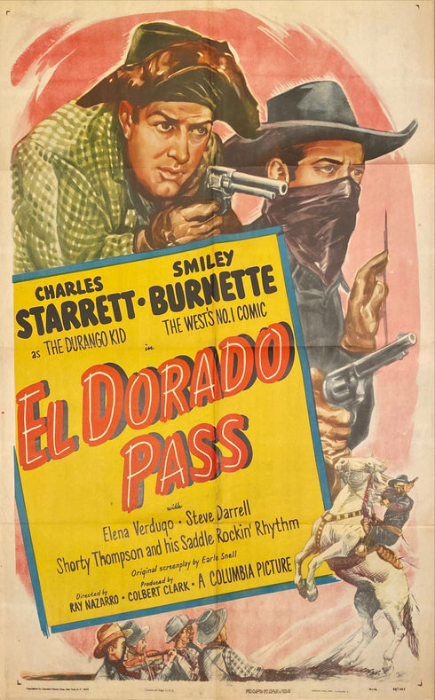 el dorado pass 1948 one sheet poster folded