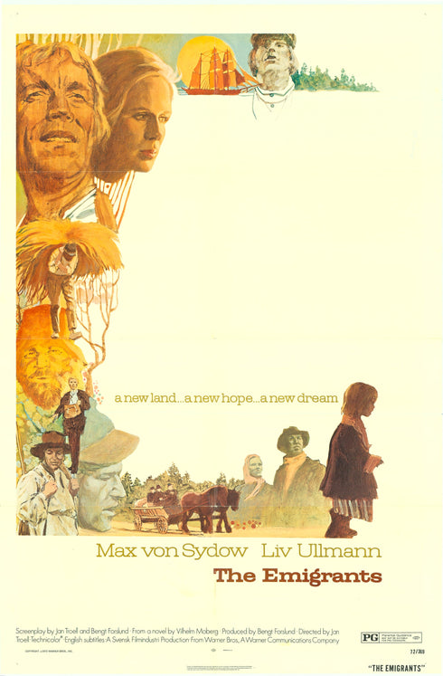 emigrants 1972 one sheet poster folded
