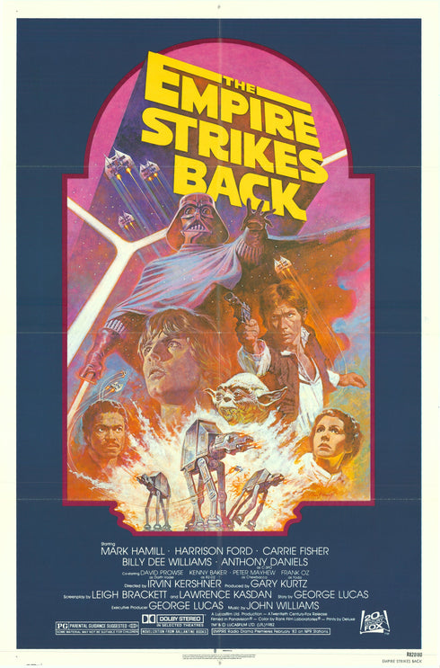 empire strikes back 1982R one sheet poster folded