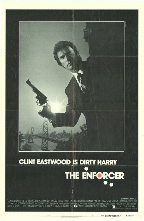 enforcer 1977 one sheet poster folded