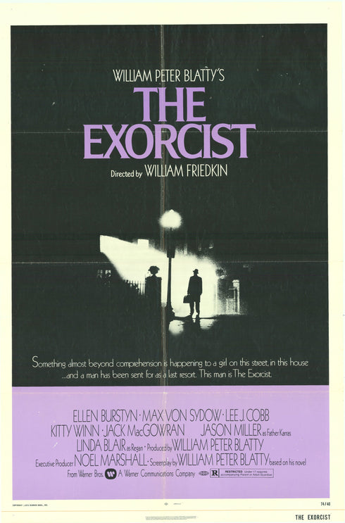 exorcist 1974 one sheet poster folded