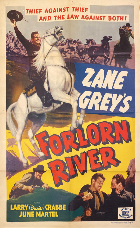 forlorn river 1951R one sheet poster folded