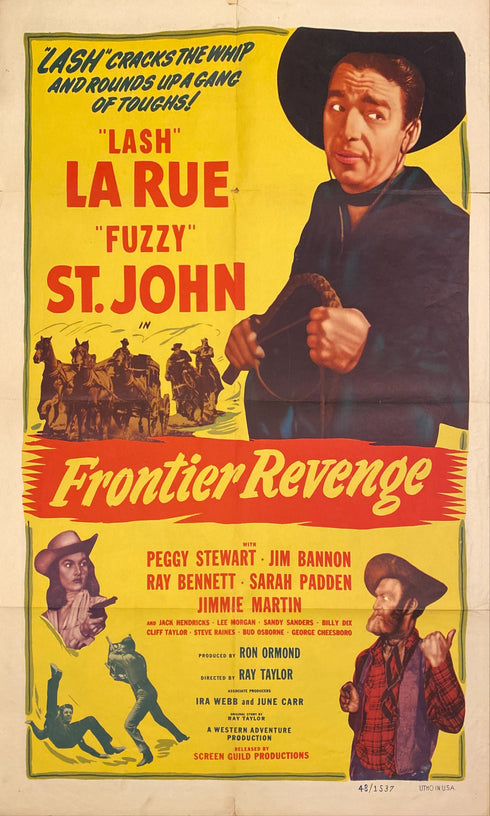 frontier revenge 1948 one sheet poster folded
